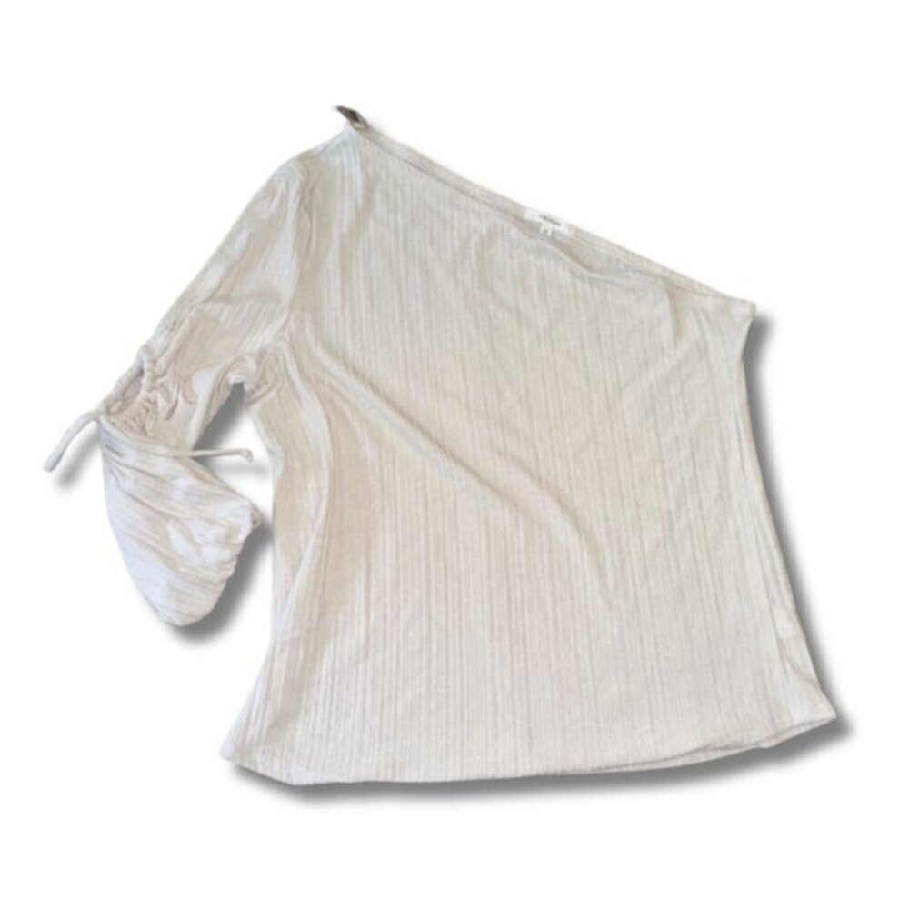 Maurice's Plus Size 2X One Shoulder Ribbed Knit Top shirt